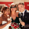 Un arcobaleno durante una tempesta